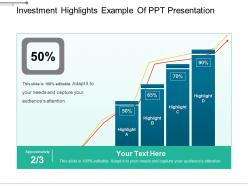 Investment highlights example of ppt presentation