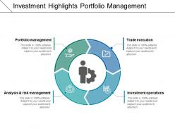 Investment highlights portfolio management 2 powerpoint shapes