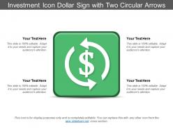 Investment icon dollar sign with two circular arrows