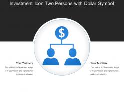 Investment icon two persons with dollar symbol