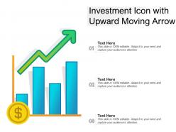 Investment icon with upward moving arrow