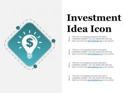Investment Idea Icon Ppt Design