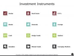 Investment instruments mutual funds ppt powerpoint presentation model elements