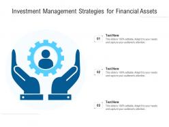 Investment management strategies for financial assets