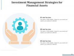Investment Management Strategies Gear Financial Business Planning Process Performance