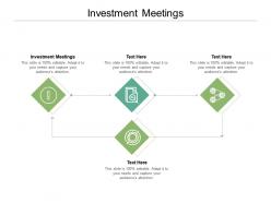 Investment meetings ppt powerpoint presentation model layouts cpb