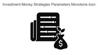 Investment Money Strategies Parameters Monotone Icon In Powerpoint Pptx Png And Editable Eps Format