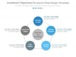 Investment objectives powerpoint slide design templates