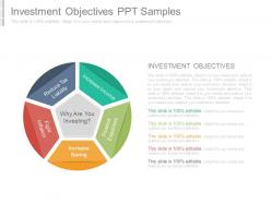 Investment objectives ppt samples