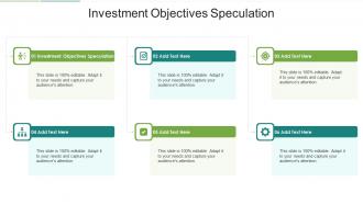 Investment Objectives Speculation In Powerpoint And Google Slides Cpb