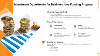 Investment opportunity for business idea funding proposal