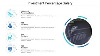 Investment Percentage Salary Ppt Powerpoint Presentation Layouts Influencers Cpb