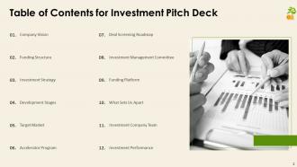 Investment pitch deck ppt template