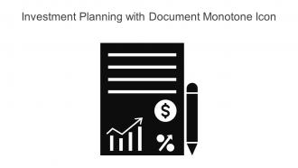 Investment Planning With Document Monotone Icon In Powerpoint Pptx Png And Editable Eps Format