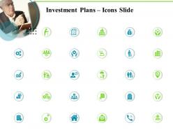 Investment plans icons slide ppt slides ideas