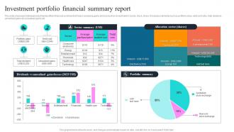 Investment Portfolio Financial Summary Report