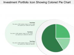 Investment portfolio icon showing colored pie chart