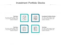 Investment portfolio stocks ppt powerpoint presentation portfolio graphics tutorials cpb