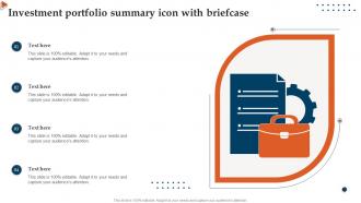 Investment Portfolio Summary Icon With Briefcase
