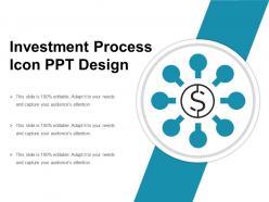 Investment process icon ppt design