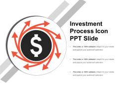 Investment process icon ppt slide
