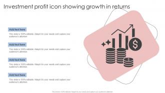 Investment Profit Icon Showing Growth In Returns