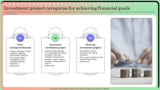 Investment Project Categories For Achieving Financial Goals
