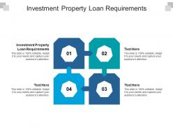 Investment property loan requirements ppt powerpoint presentation infographics design templates cpb