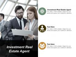 Investment real estate agent ppt powerpoint presentation pictures examples cpb