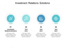 Investment relations solutions ppt powerpoint presentation summary grid cpb