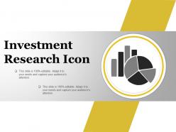 Investment research icon ppt model