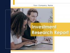 Investment Research Report Powerpoint Presentation Slides