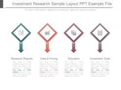 Investment research sample layout ppt example file
