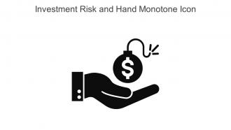 Investment Risk And Hand Monotone Icon In Powerpoint Pptx Png And Editable Eps Format
