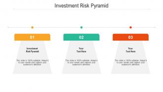 Investment risk pyramid ppt powerpoint presentation portfolio deck cpb