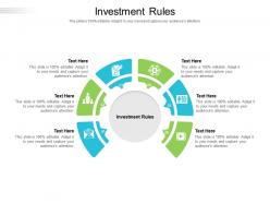 Investment rules ppt powerpoint presentation gallery mockup cpb