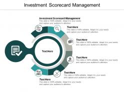 Investment scorecard management ppt powerpoint presentation portfolio example introduction cpb