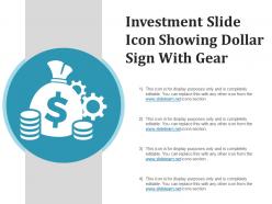 Investment slide icon showing dollar sign with gear