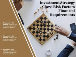 Investment Strategy Chess Risk Factors Financial Requirements