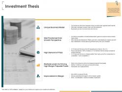 Investment thesis well positioned ppt powerpoint presentation slides shapes