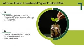 Investment Types Ranked Risk Powerpoint Presentation And Google Slides ICP Editable Compatible
