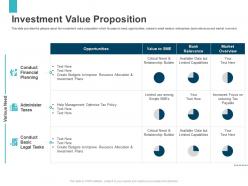 Investment value proposition series b ppt show information