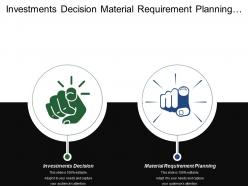 Investments decision material requirement planning develop new products