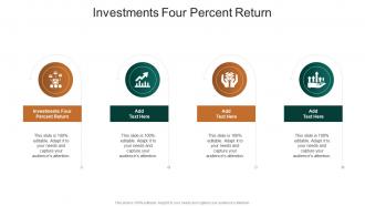 Investments Four Percent Return In Powerpoint And Google Slides Cpb
