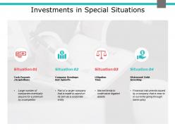 Investments in special situations compare ppt powerpoint presentation infographics