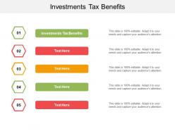 Investments tax benefits ppt powerpoint presentation infographics shapes cpb