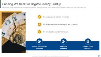 Investor Cryptocurrency Startup Funding We Seek For Cryptocurrency Startup