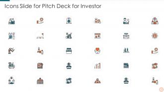 Investor icons slide for pitch deck for investor ppt mockup