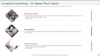 Investor incentives tv series pitch deck ppt powerpoint presentation inspiration graphic images