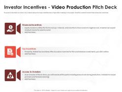 Investor Incentives Video Production Pitch Deck
